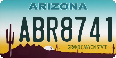 AZ license plate ABR8741