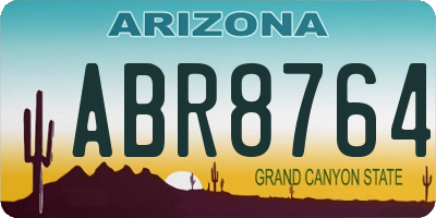 AZ license plate ABR8764