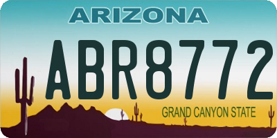 AZ license plate ABR8772