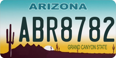 AZ license plate ABR8782