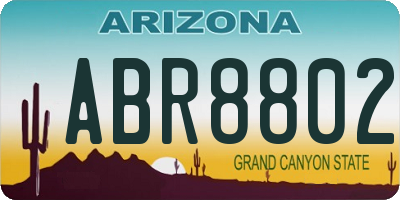 AZ license plate ABR8802