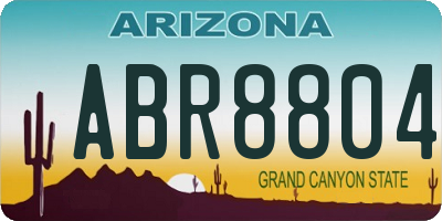 AZ license plate ABR8804