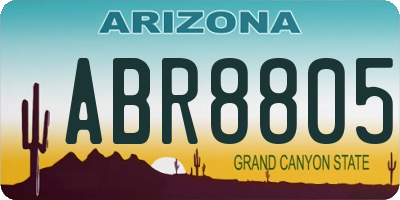 AZ license plate ABR8805