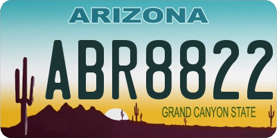 AZ license plate ABR8822