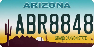 AZ license plate ABR8848