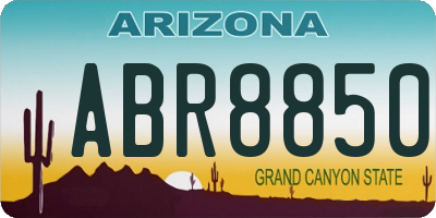 AZ license plate ABR8850