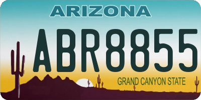 AZ license plate ABR8855