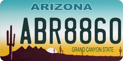 AZ license plate ABR8860