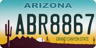AZ license plate ABR8867