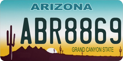 AZ license plate ABR8869