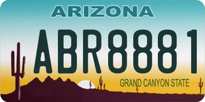 AZ license plate ABR8881