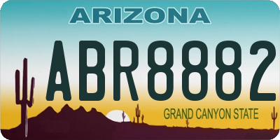 AZ license plate ABR8882