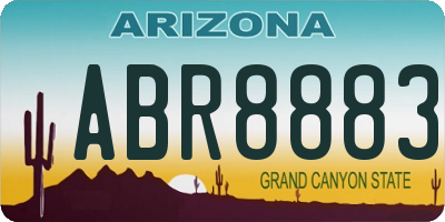 AZ license plate ABR8883