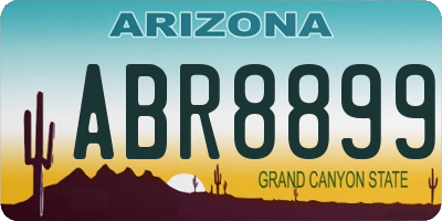 AZ license plate ABR8899