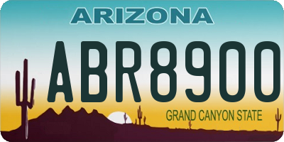 AZ license plate ABR8900