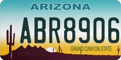 AZ license plate ABR8906