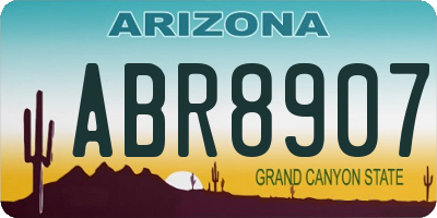 AZ license plate ABR8907