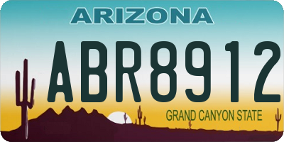 AZ license plate ABR8912