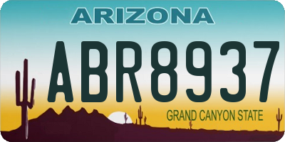 AZ license plate ABR8937