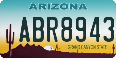AZ license plate ABR8943