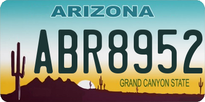 AZ license plate ABR8952