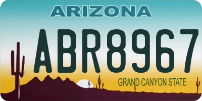 AZ license plate ABR8967