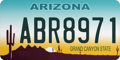 AZ license plate ABR8971