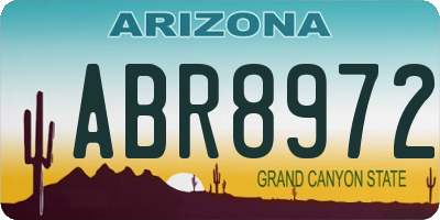 AZ license plate ABR8972