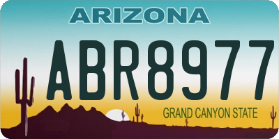 AZ license plate ABR8977
