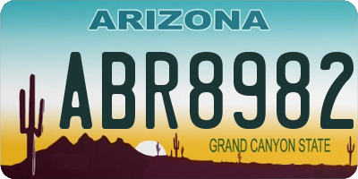 AZ license plate ABR8982