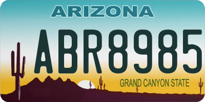 AZ license plate ABR8985
