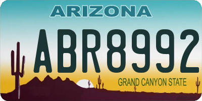 AZ license plate ABR8992