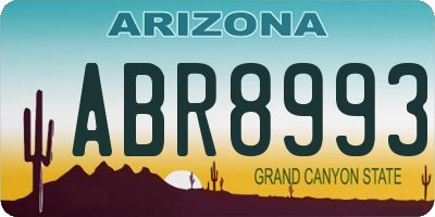 AZ license plate ABR8993