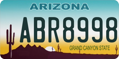 AZ license plate ABR8998