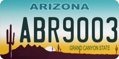 AZ license plate ABR9003