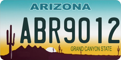AZ license plate ABR9012