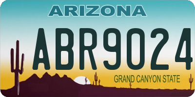 AZ license plate ABR9024