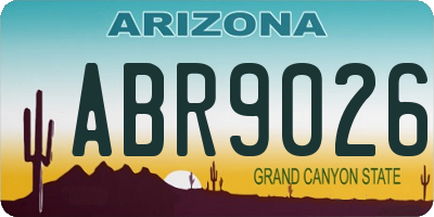 AZ license plate ABR9026