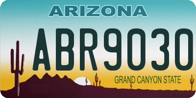 AZ license plate ABR9030