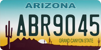 AZ license plate ABR9045