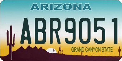AZ license plate ABR9051