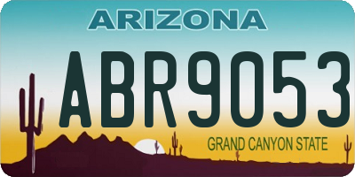 AZ license plate ABR9053