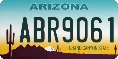 AZ license plate ABR9061