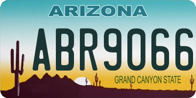 AZ license plate ABR9066