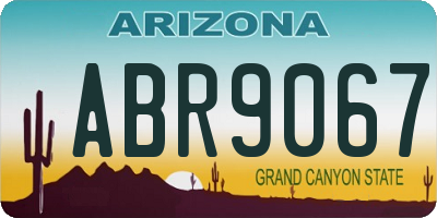 AZ license plate ABR9067