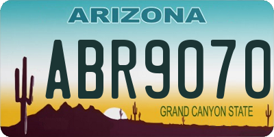 AZ license plate ABR9070