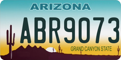 AZ license plate ABR9073