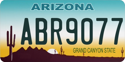 AZ license plate ABR9077