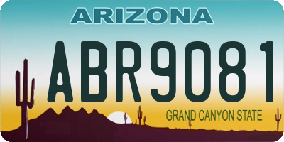 AZ license plate ABR9081