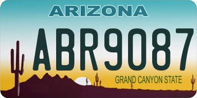 AZ license plate ABR9087